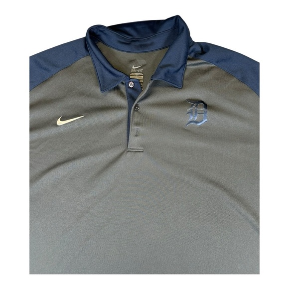 Detroit Tigers Nike Dri-Fit Polo | Men’s XL | Blue and Grey | Golf Style - Picture 3 of 10